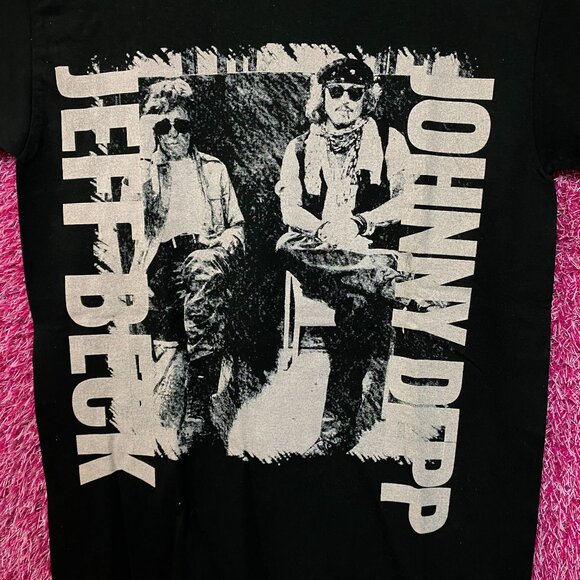 Jeff Beck Johnny Depp California Nevada Rock Duo Tour Tee S - Picture 2 of 4